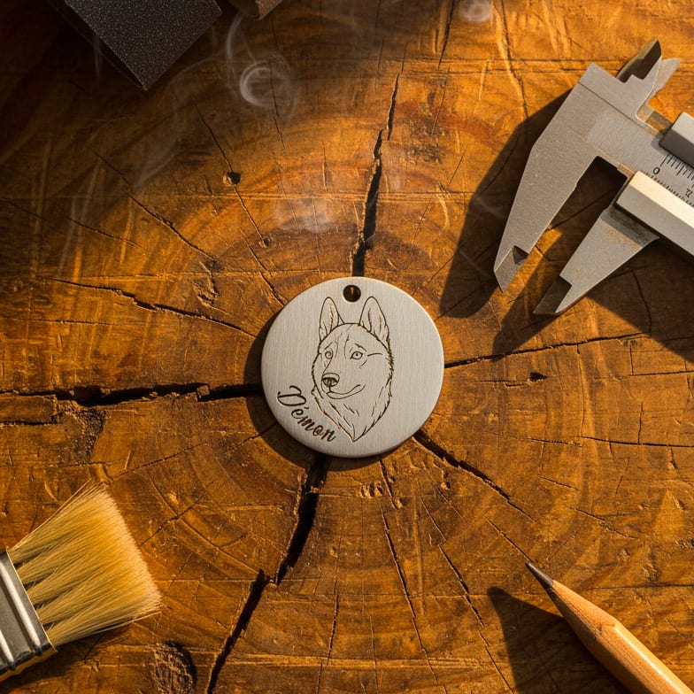 psí známka z fotky psi-id